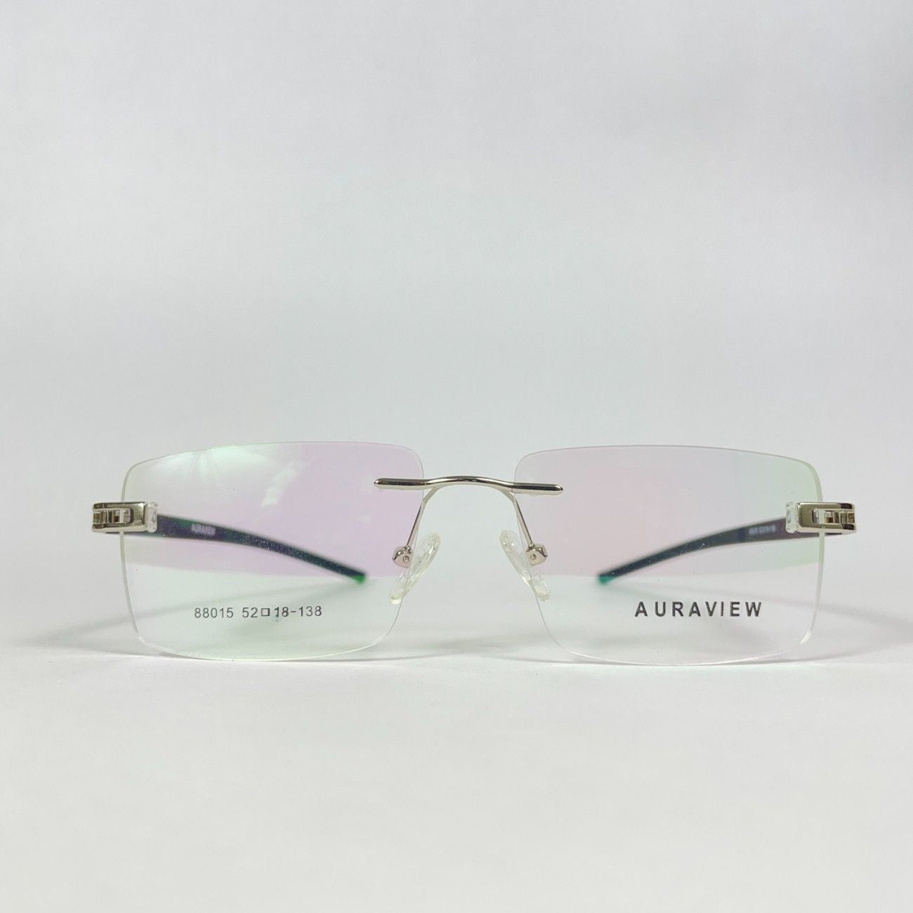 Rectangular Rimless Brown Glasses Rectangle TR Side Rimless Eyeglasses – AURAVIEW™