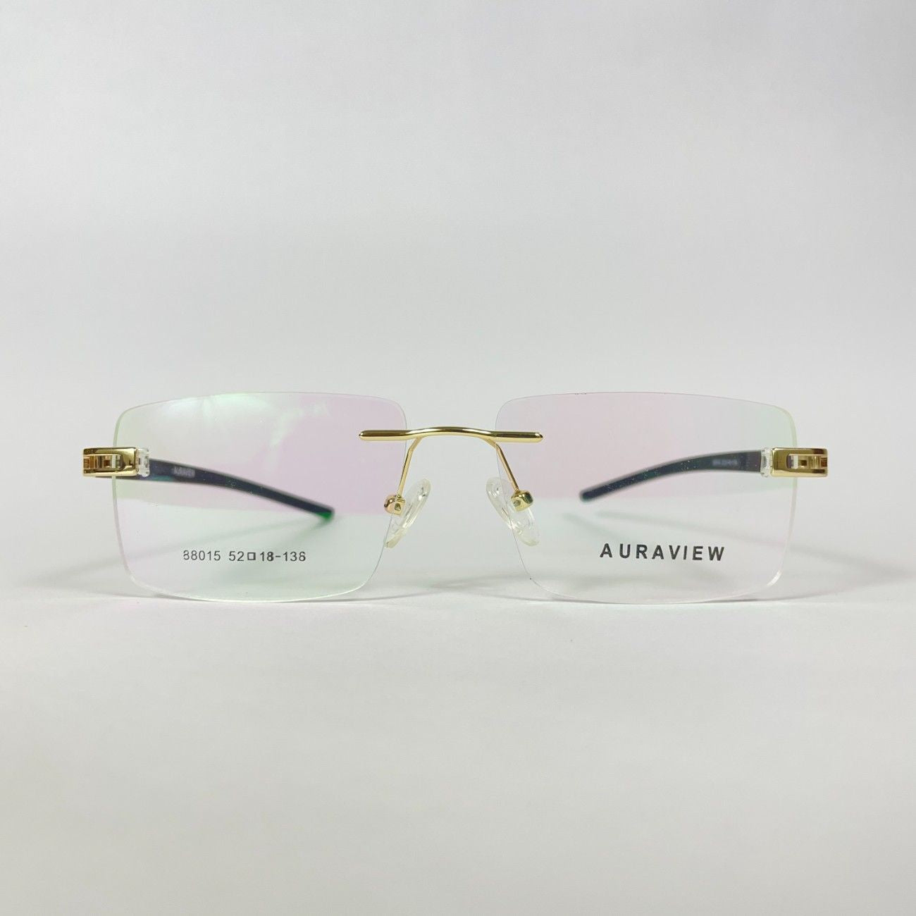 Rectangular Rimless Brown Glasses Rectangle TR Side Rimless Eyeglasses – AURAVIEW™