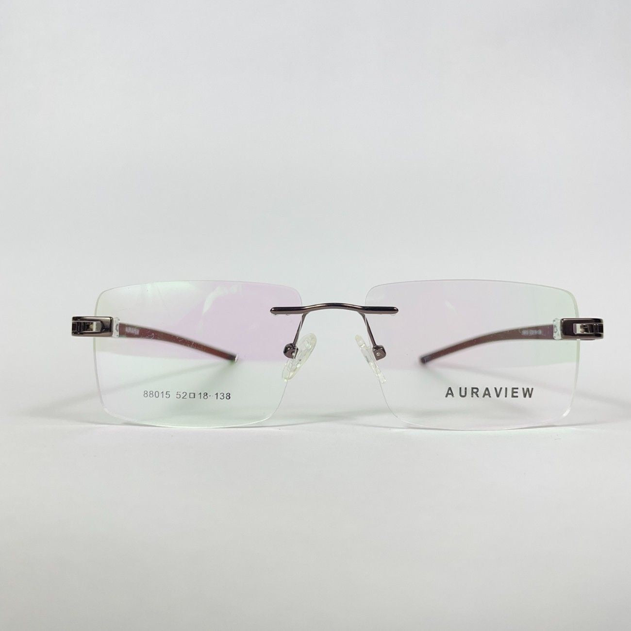 Rectangular Rimless Brown Glasses Rectangle TR Side Rimless Eyeglasses – AURAVIEW™