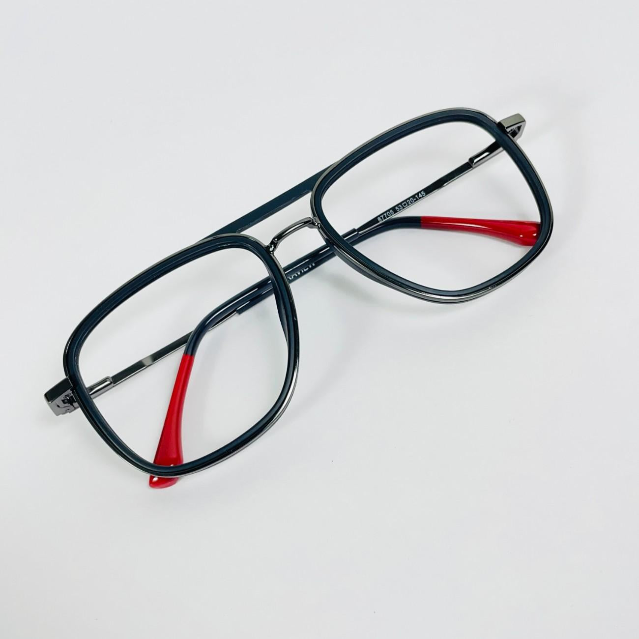 Square Bar Double Rim Metal Frame