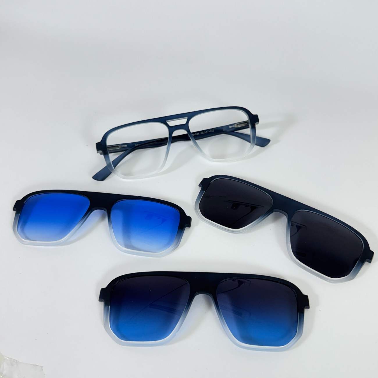 Bar Square Clip-on Glasses