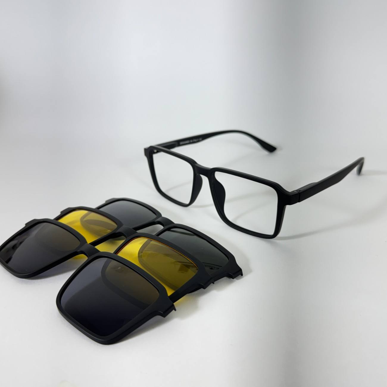 Square Cut Clip-On Glasses