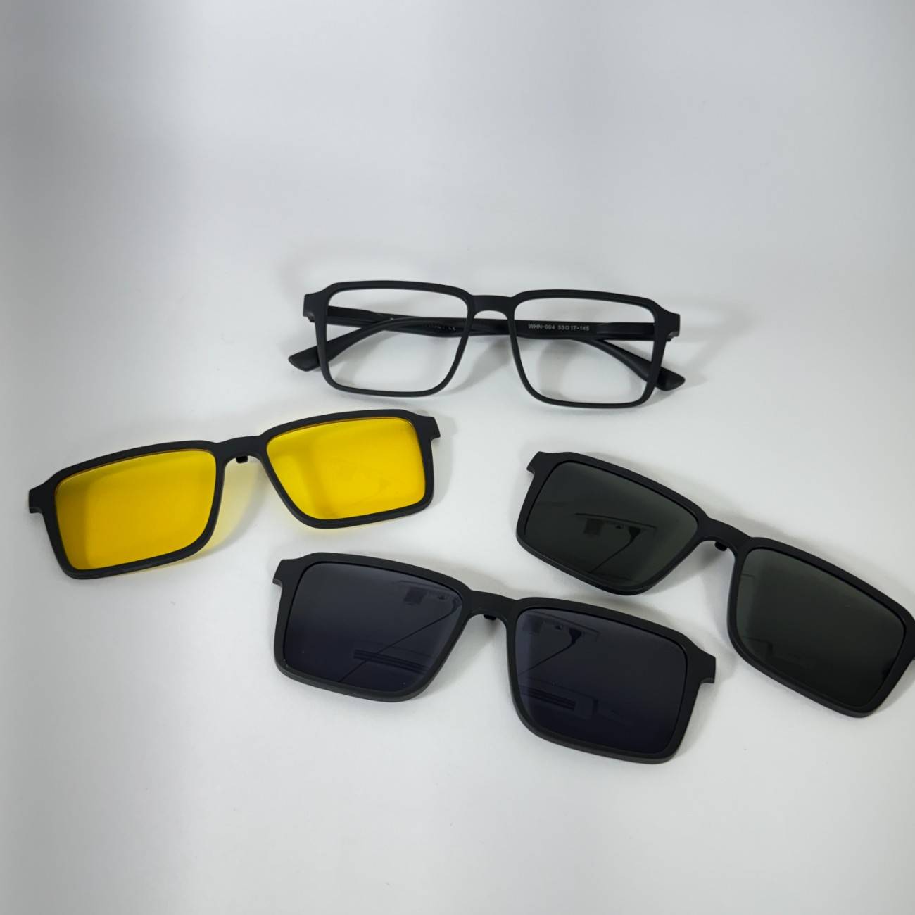 Square Cut Clip-On Glasses