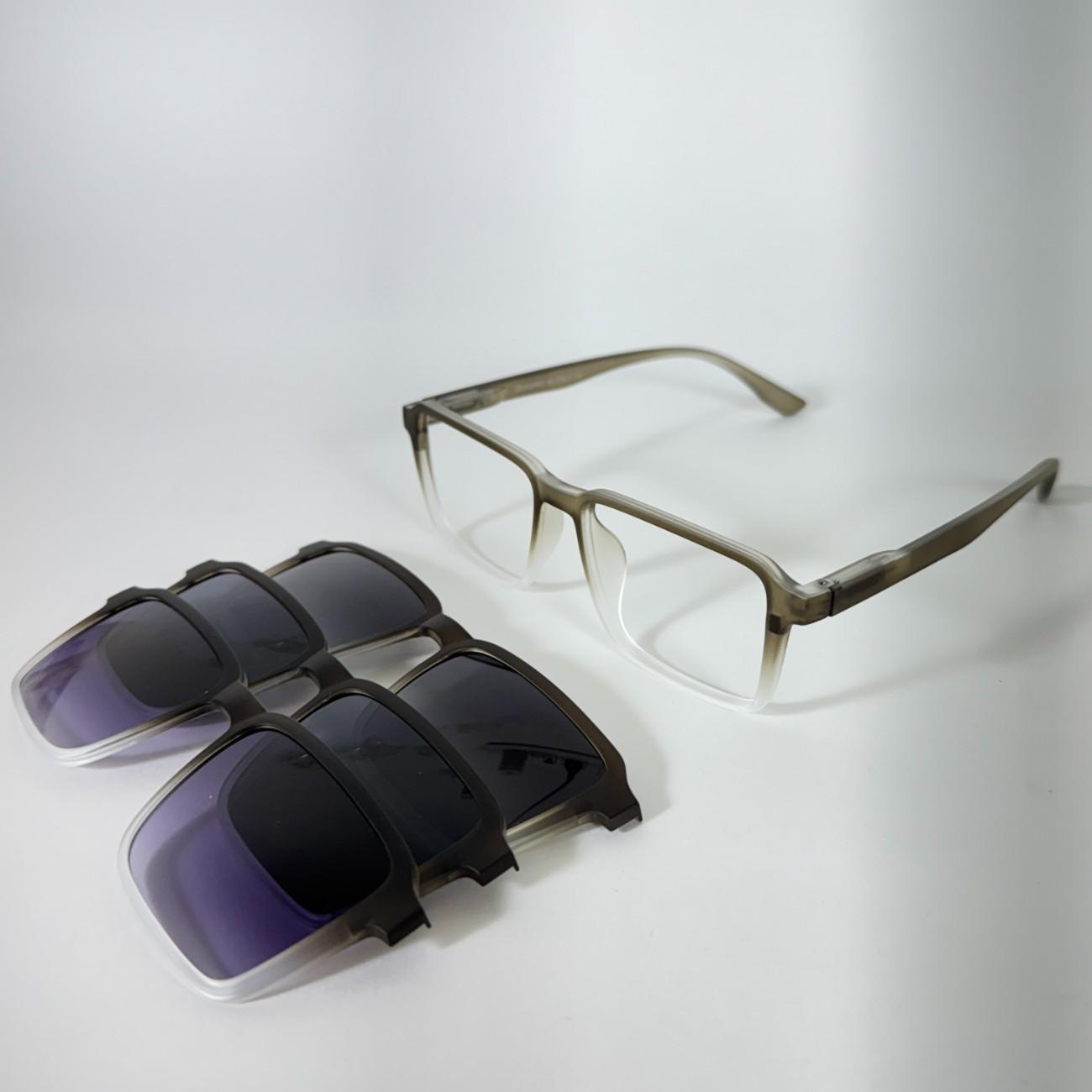 Square Cut Clip-On Glasses