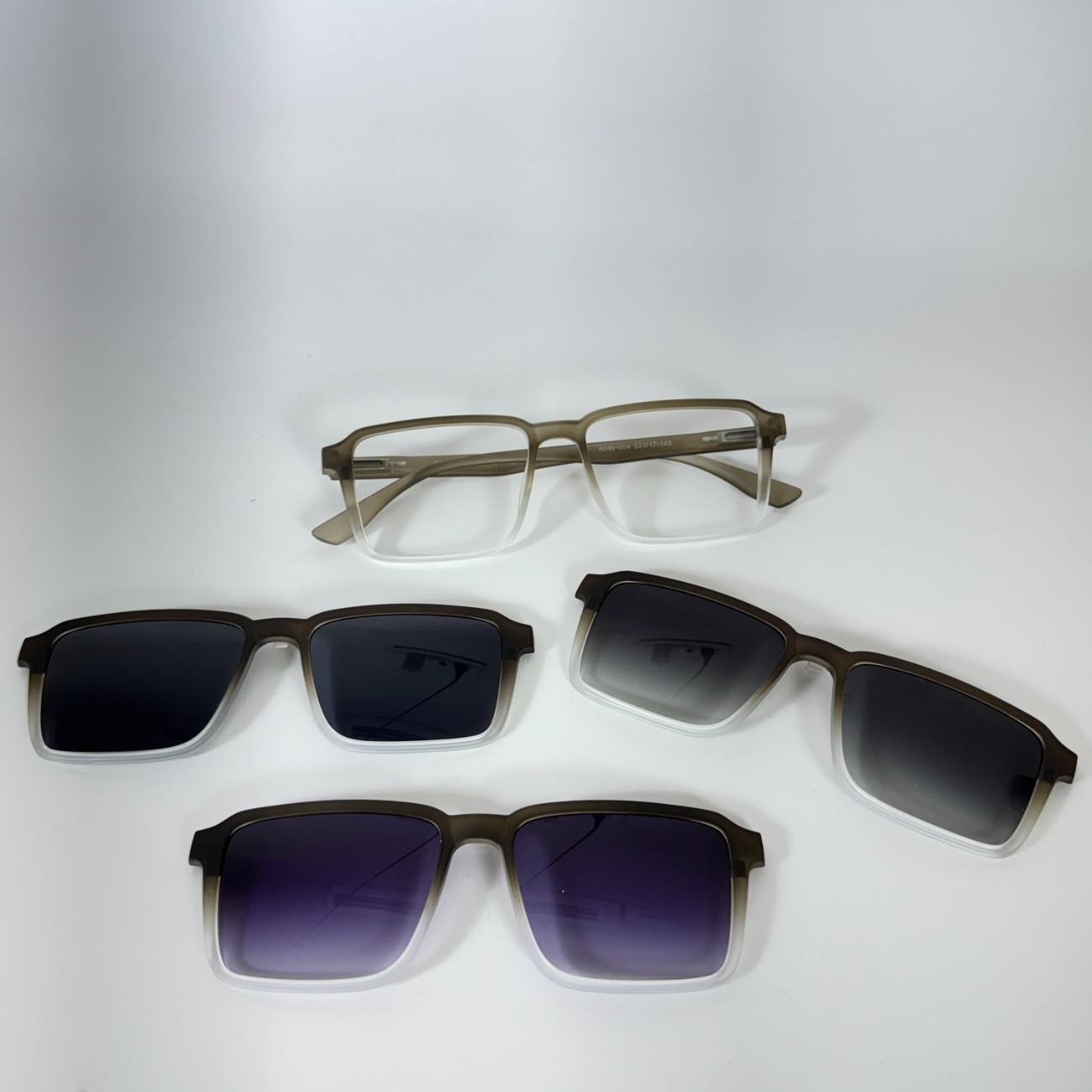 Square Cut Clip-On Glasses