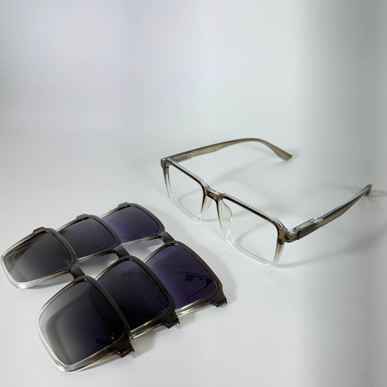 Square Cut Clip-On Glasses