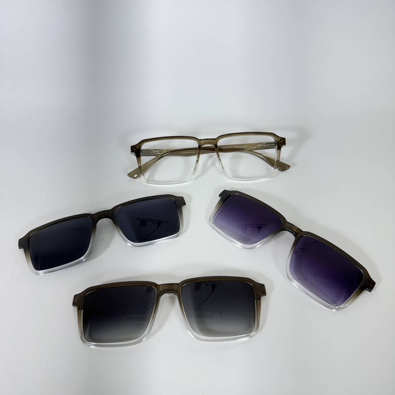 Square Cut Clip-On Glasses