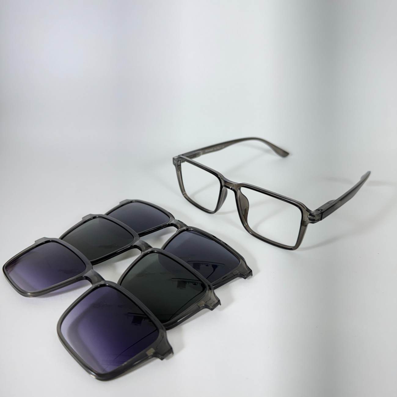Square Cut Clip-On Glasses