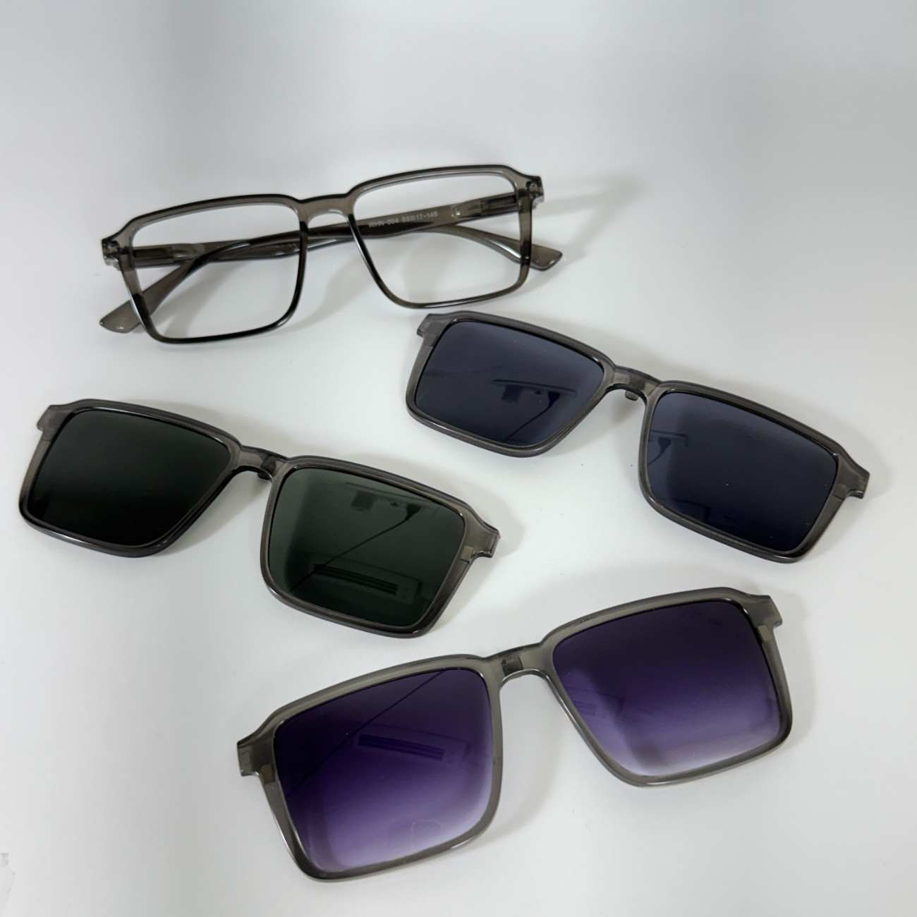 Square Cut Clip-On Glasses