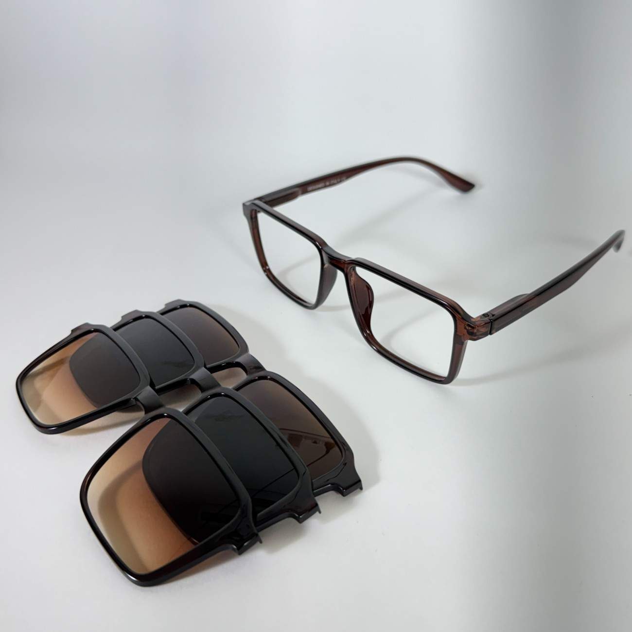 Square Cut Clip-On Glasses