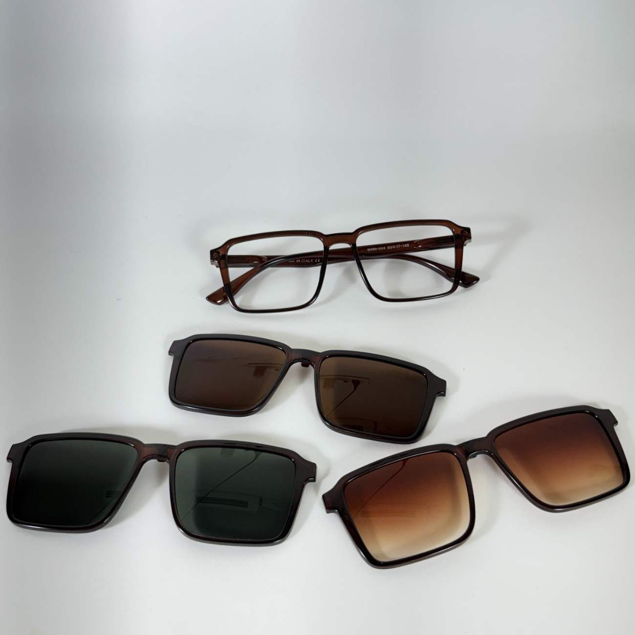 Square Cut Clip-On Glasses