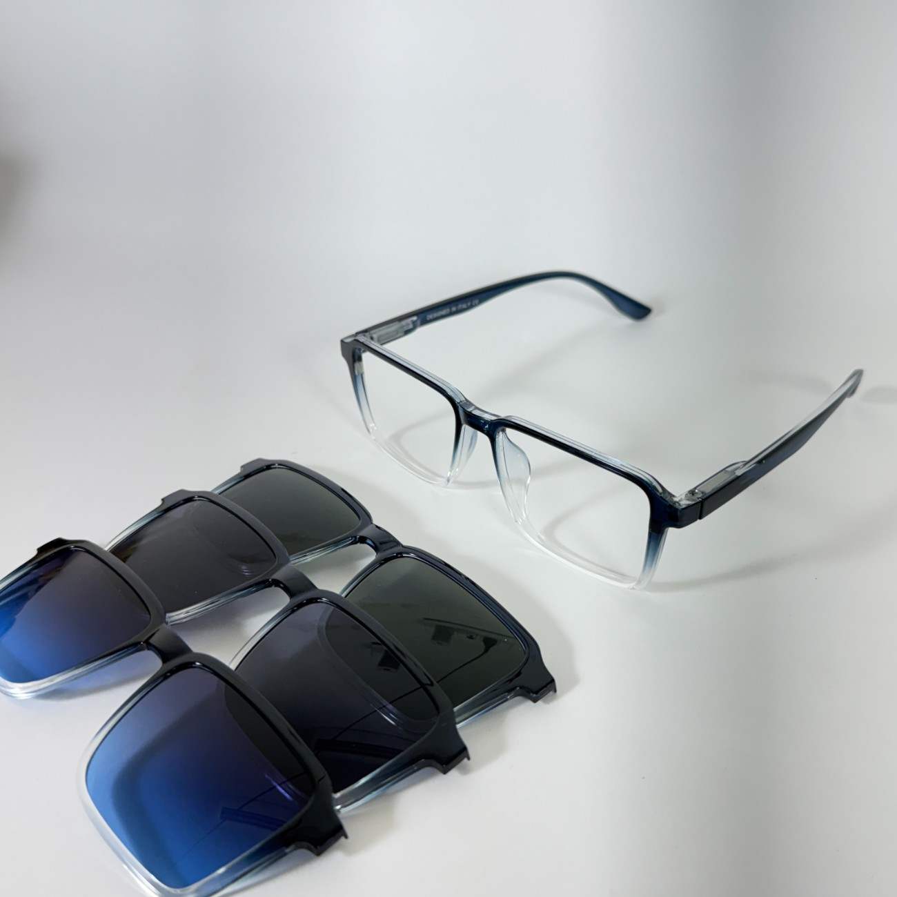 Square Cut Clip-On Glasses