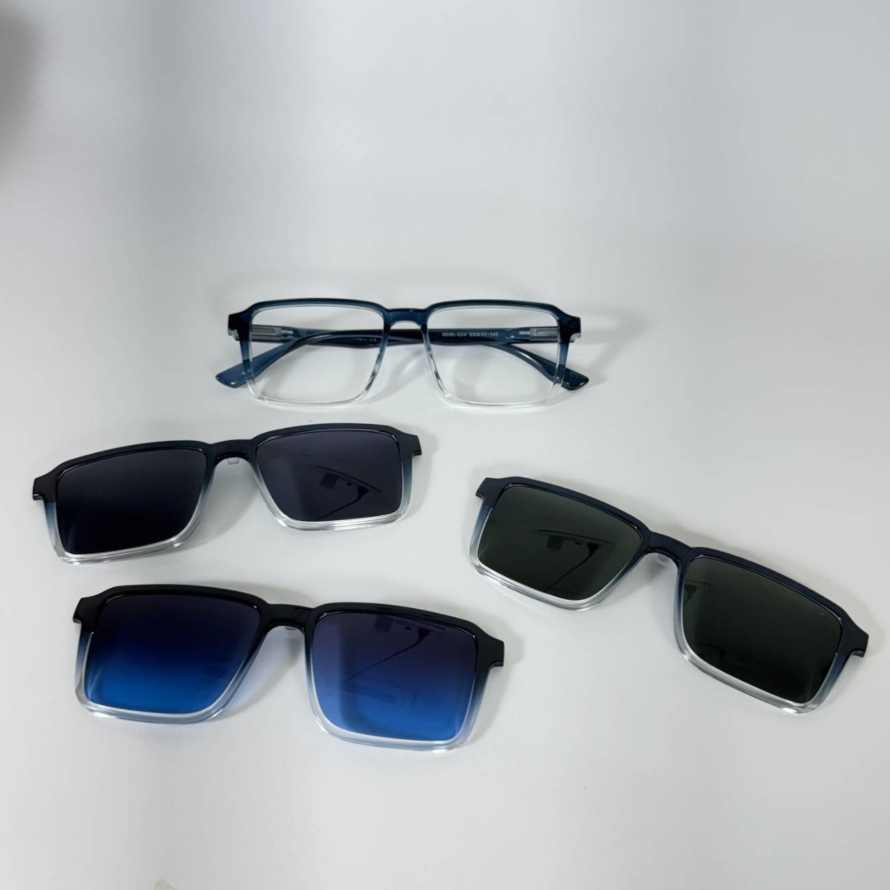 Square Cut Clip-On Glasses