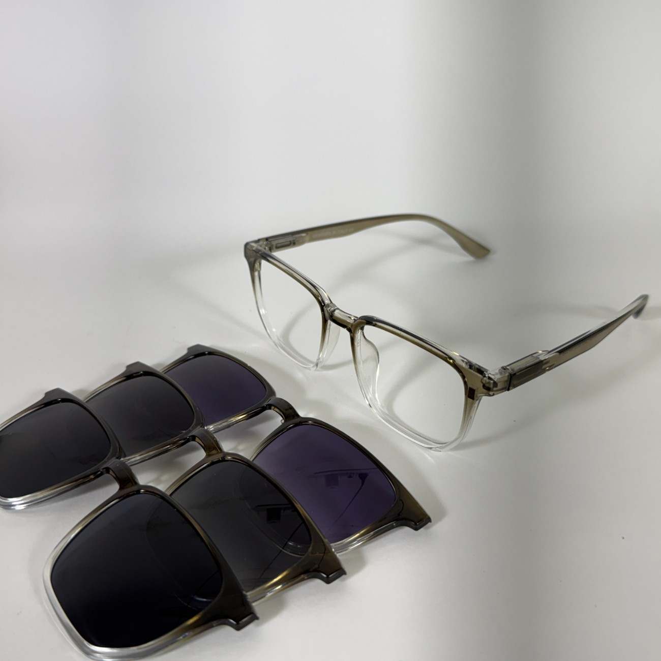 Square Shape Clip-On Glasses