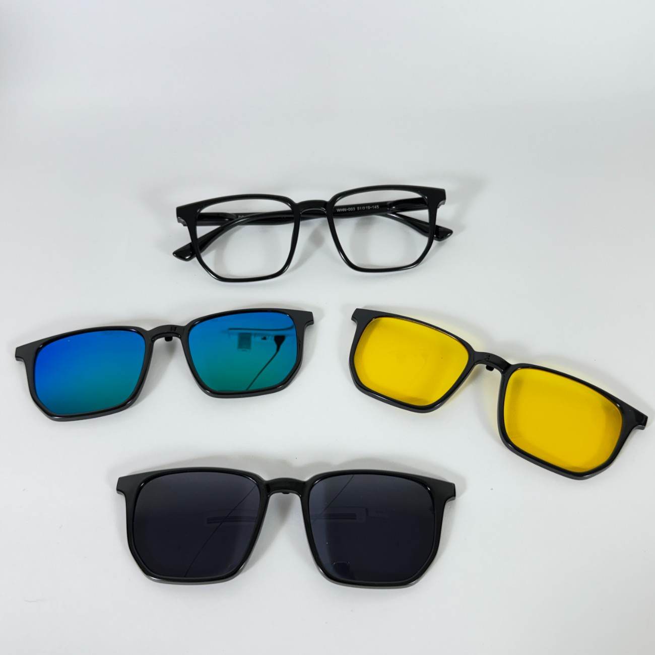Square Shape Clip-On Glasses