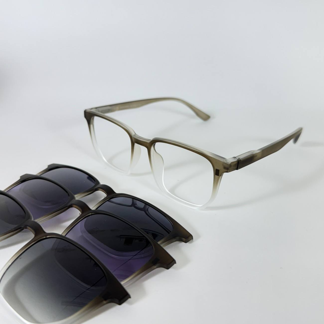 Square Shape Clip-On Glasses