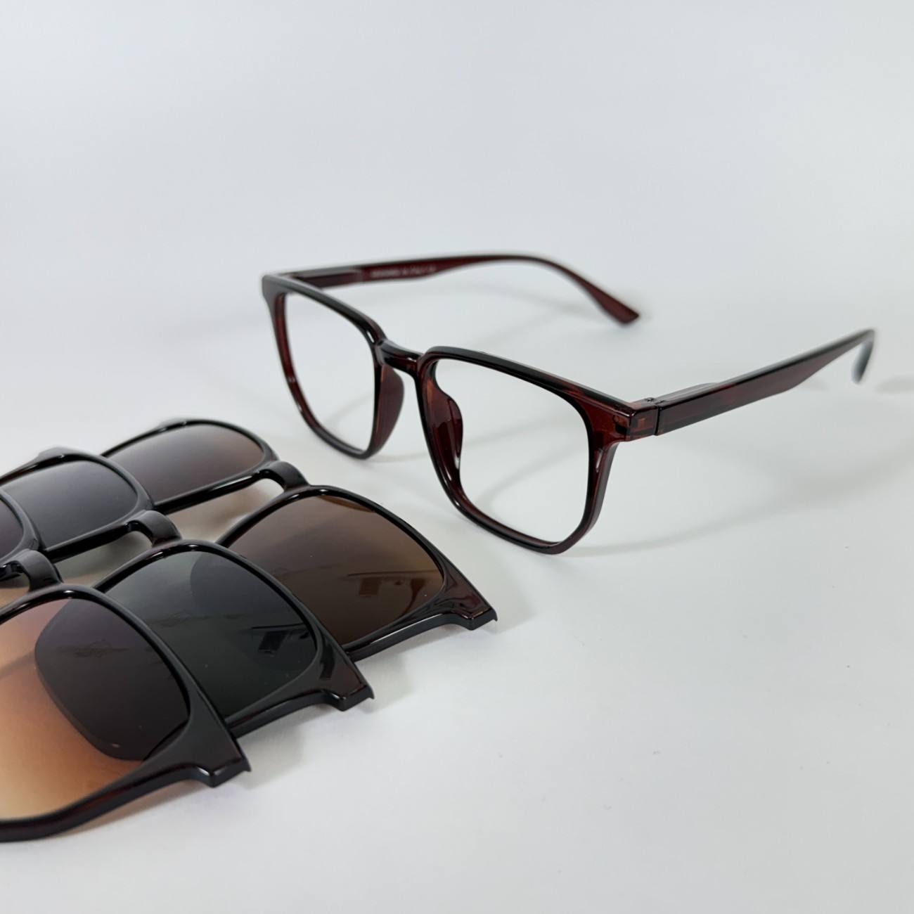 Square Shape Clip-On Glasses
