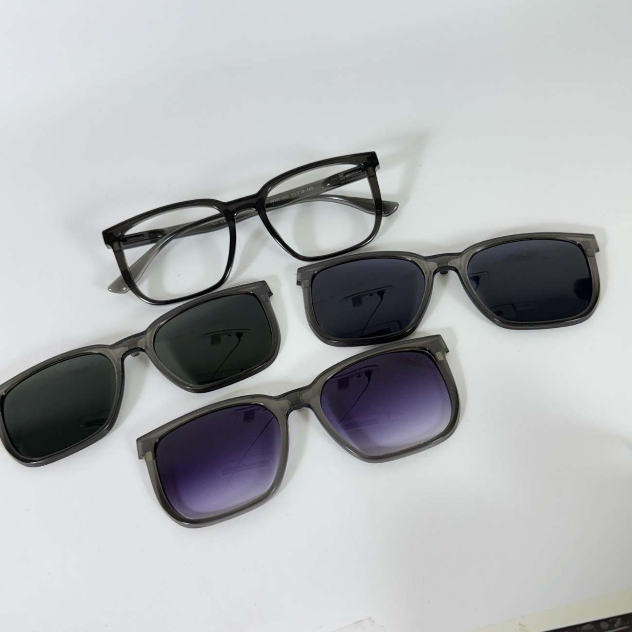 Rectangle Cut Shape Clip-On Glasses
