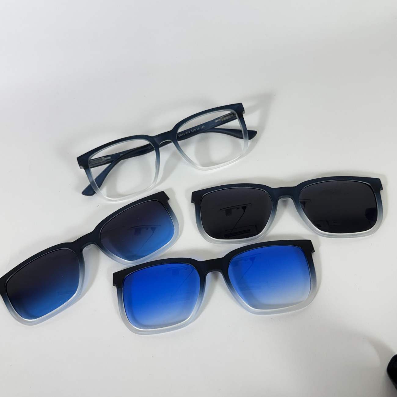 Rectangle Cut Shape Clip-On Glasses