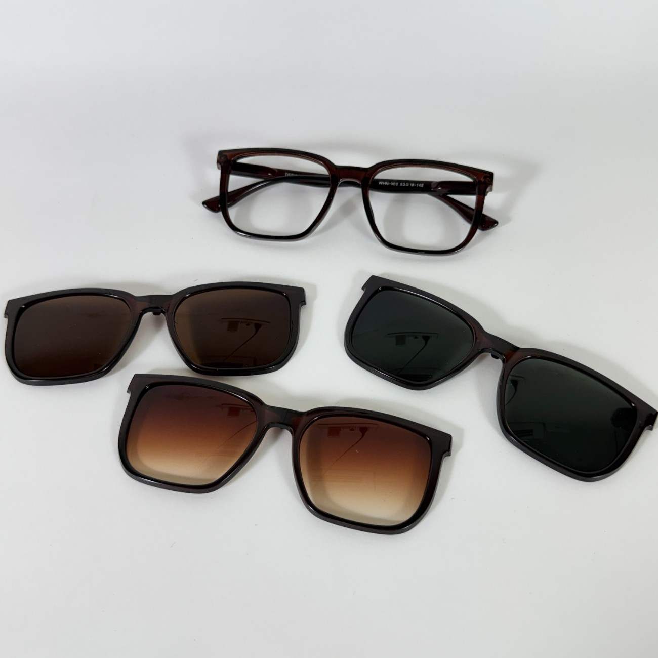 Rectangle Cut Shape Clip-On Glasses