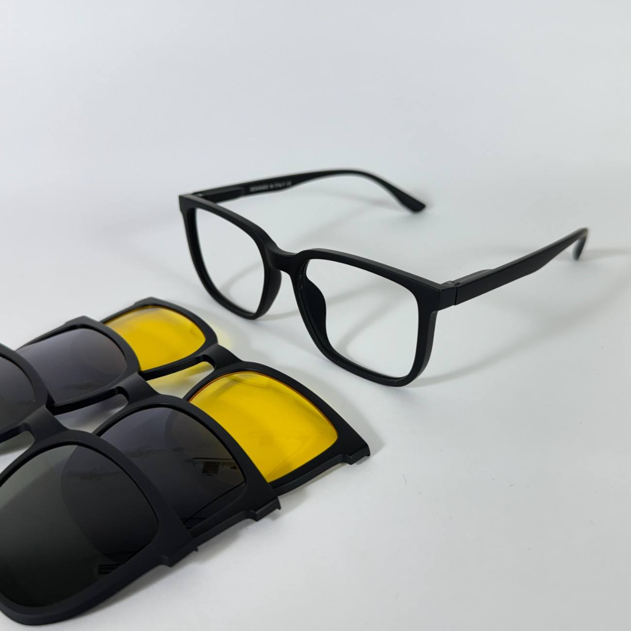 Rectangle Cut Shape Clip-On Glasses