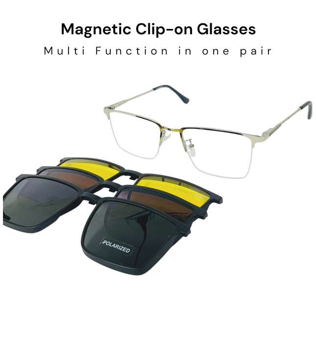Half Rim Clip-on Polarized Glasses