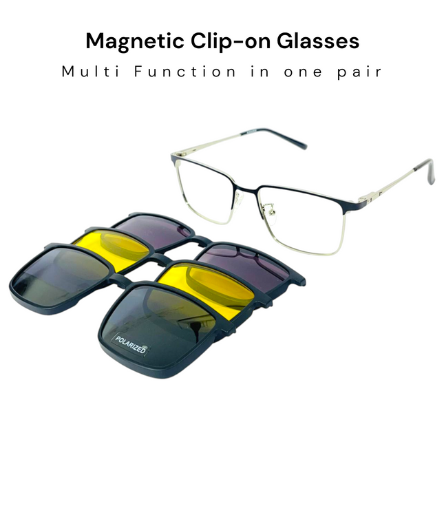 Rectangle Clip-on Polarized Glasses