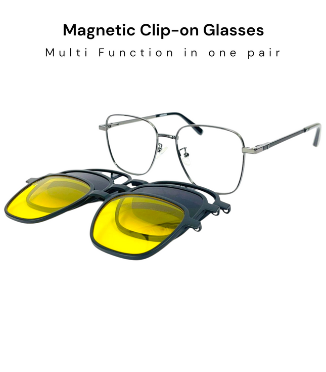 Square Clip-on Polarized Glasses